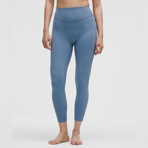 NWT Lululemon Nulu HR Mesh Panel Tight 25” New Seam Free Front Washed Denim